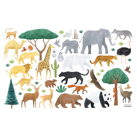 Living Earth | Wall Decals - Animals of the World in TUBE