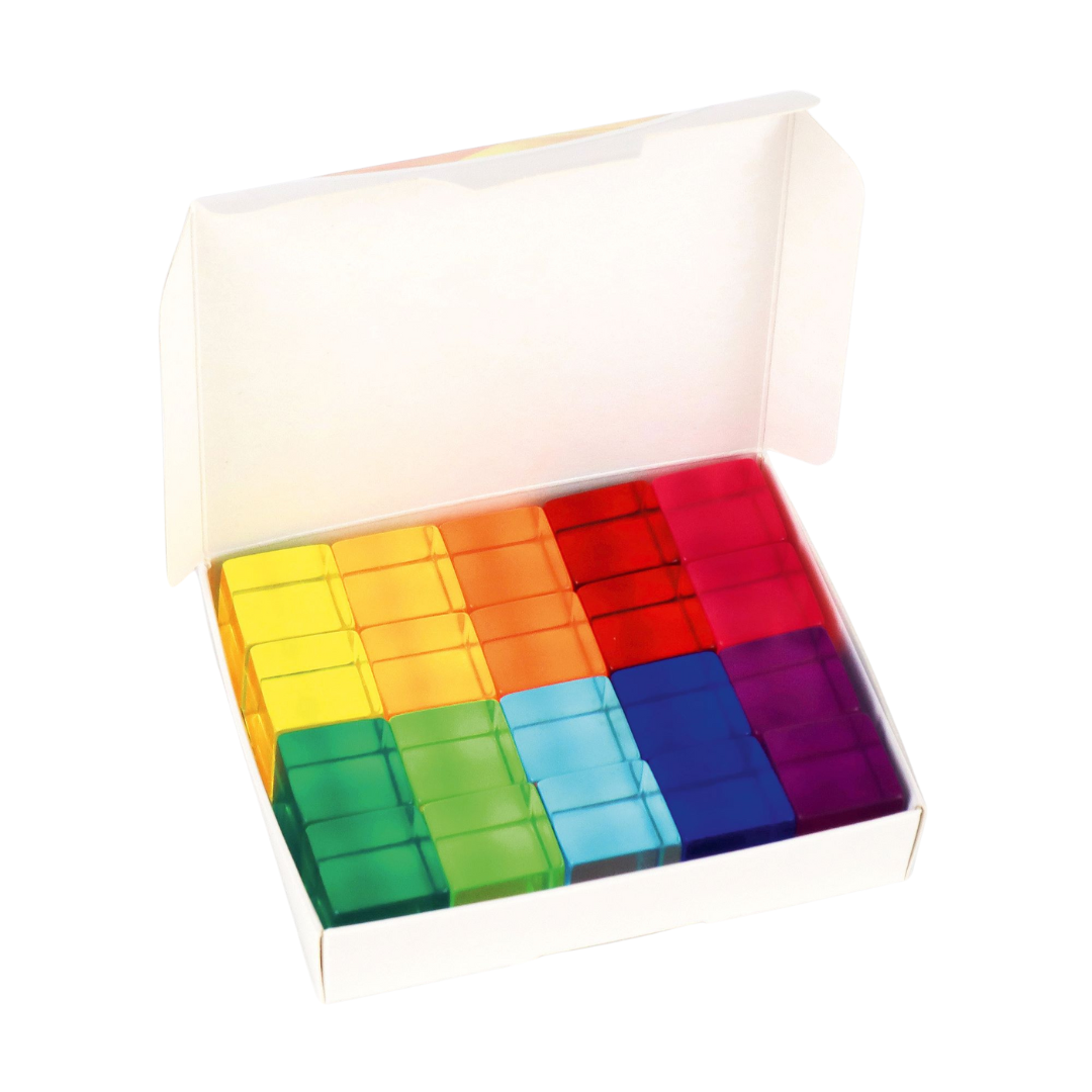 Bauspiel Translucent Building Cubes | 20 Pieces