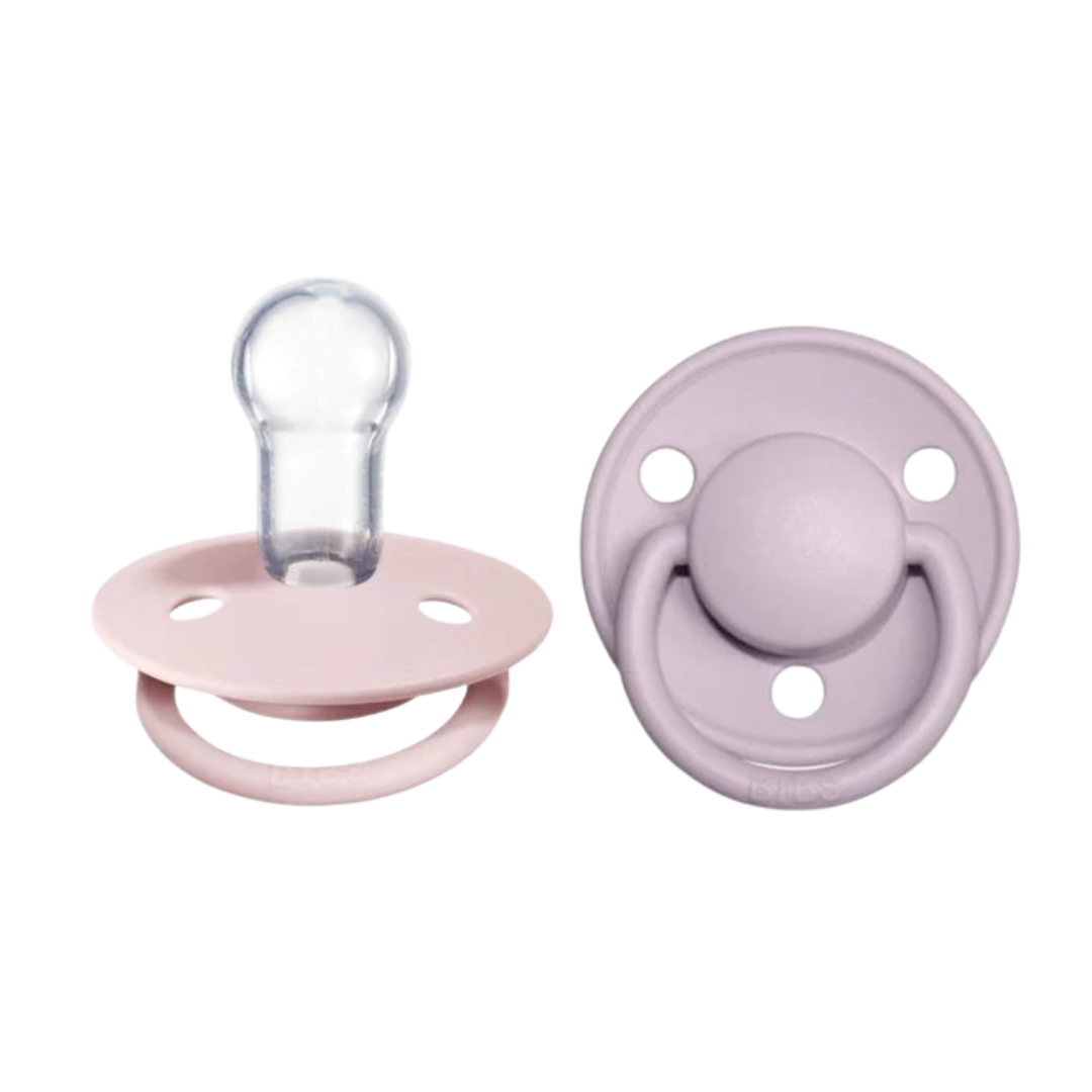 BIBS Pacifier Duo De Lux | Silicone | Blossom/Dusky Lilac