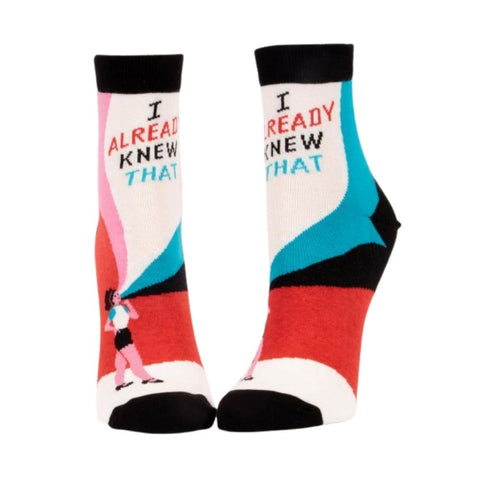 Blue Q Socks – Women's Ankle - I Already Knew That