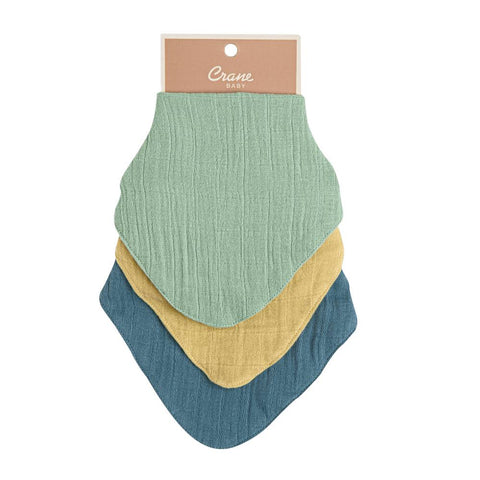 Crane Baby Muslin Bib Set 3 Pack | River