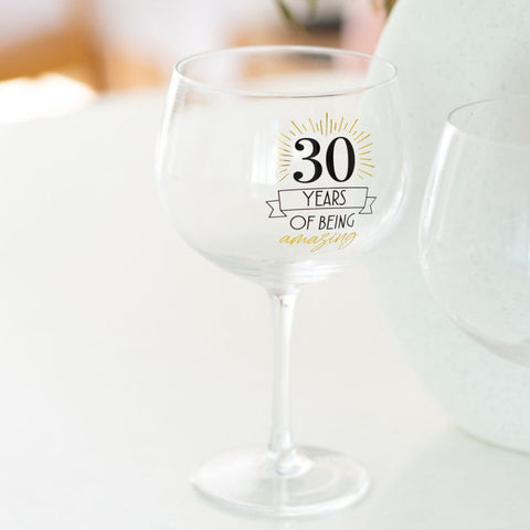 Celebrations Balloon Glass - 30th Birthday