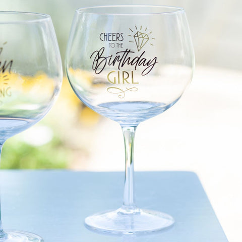 Celebrations Balloon Glass - Birthday Girl