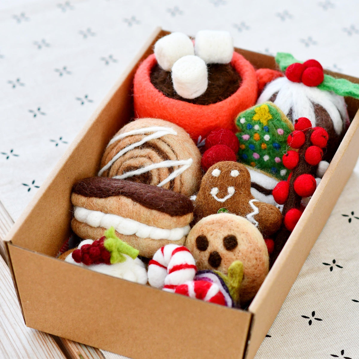 Christmas Felt Grazing Box of Christmas Felt Play Food