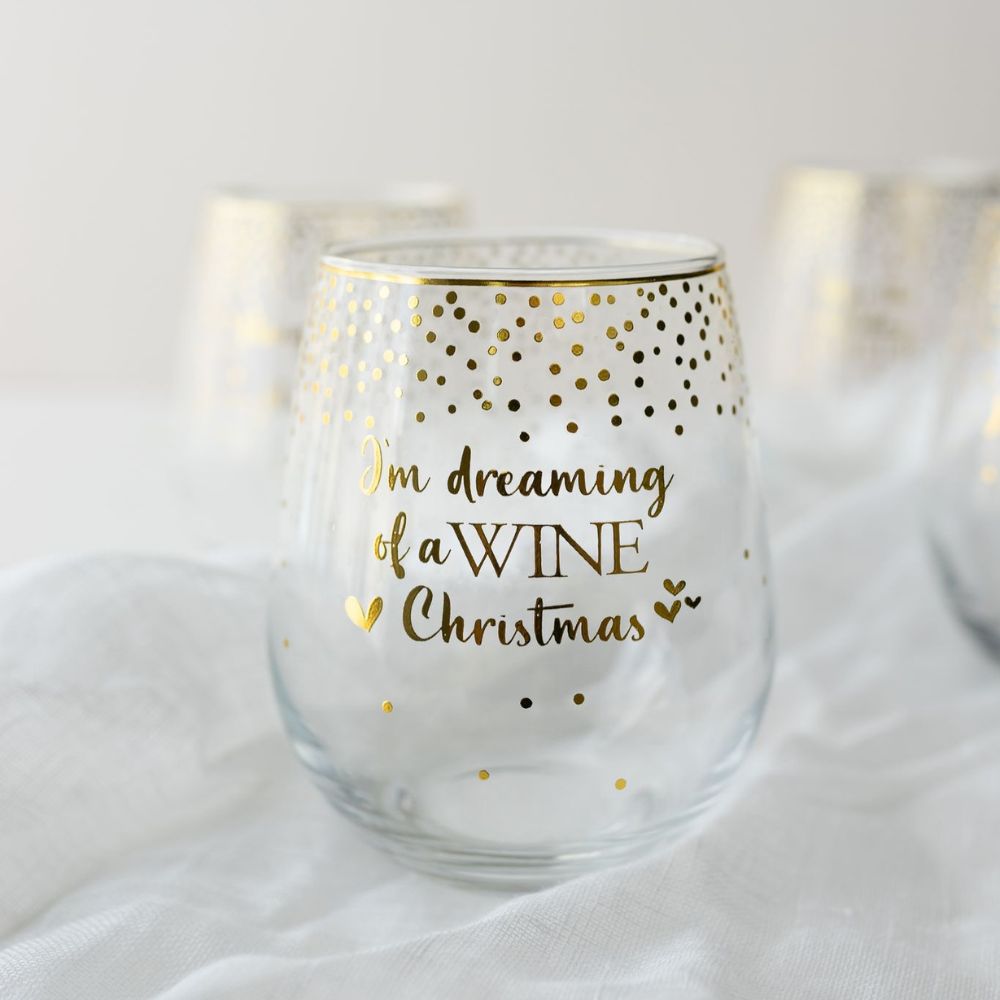 Christmas Wine Steamless Glass