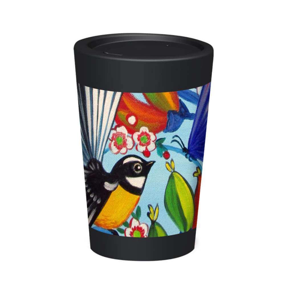 Cuppa Coffee Cup - Fantail & Butterfly 12oz