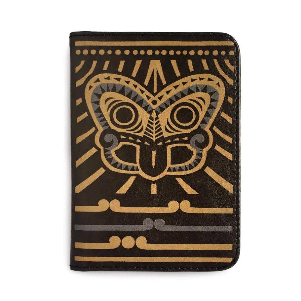 DBL Kiwiana Passport Holder - Tiki Gold