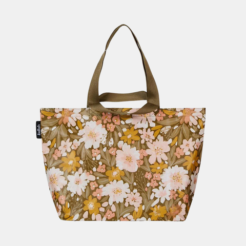 Shopper Tote - Khaki Floral