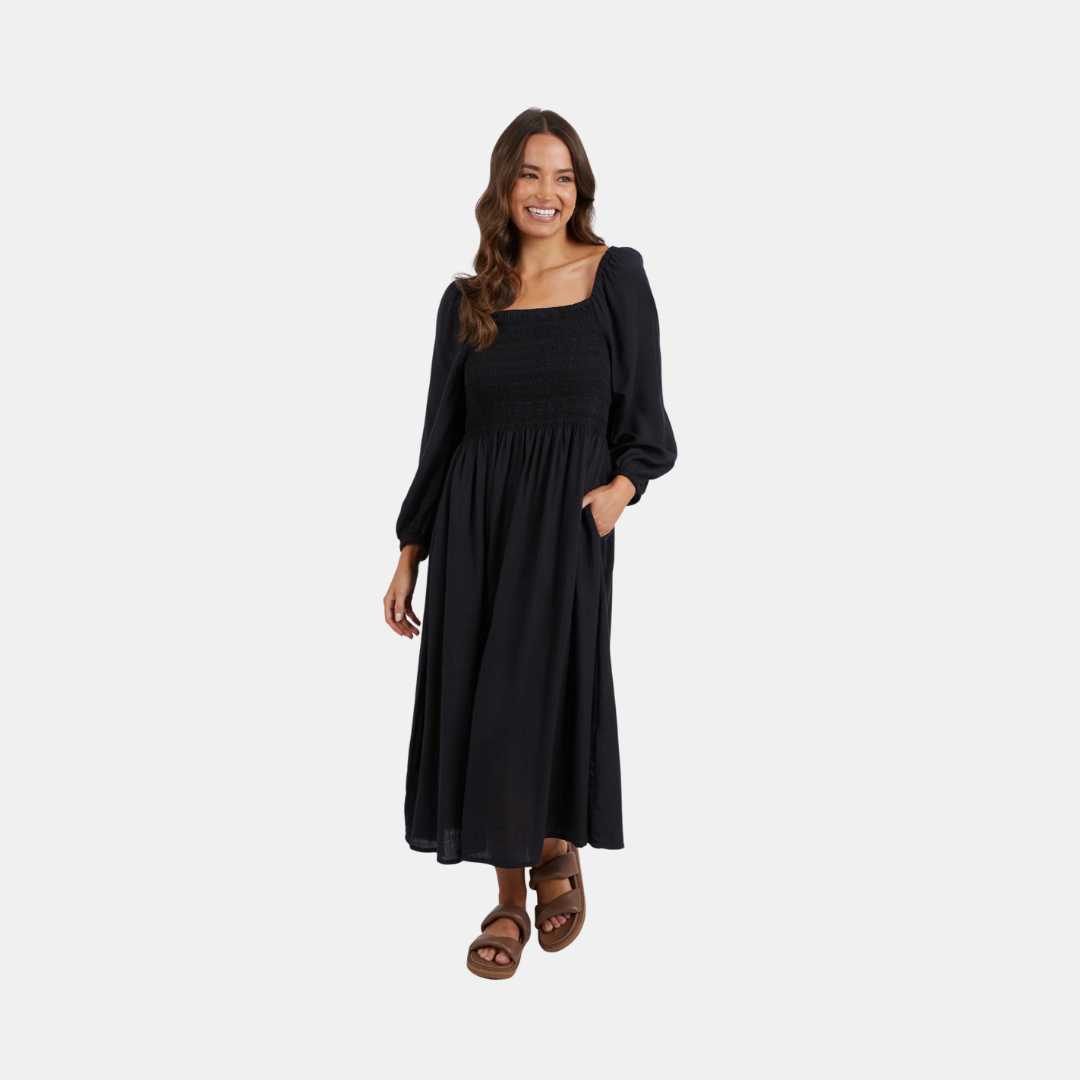 Dusk Midi Dress - Black