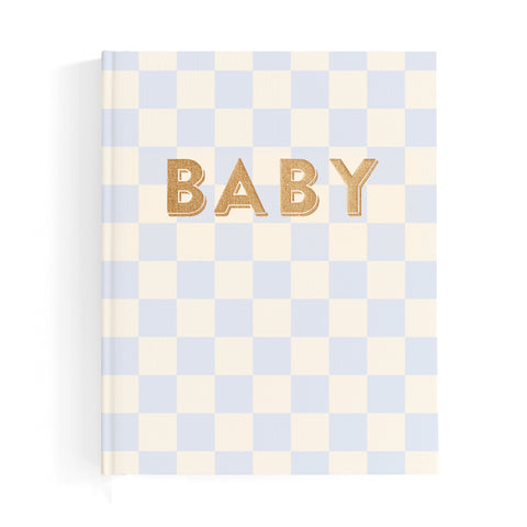 Baby Book POWDER BLUE CHECK