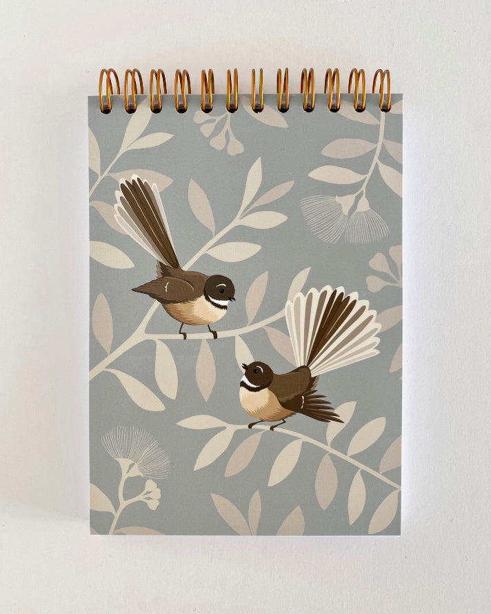 Fantail Pair Note Book - By Artist Cathy Hansby