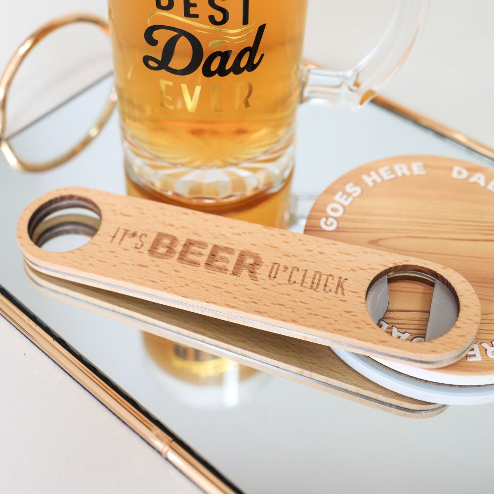 Splosh Wooden Bottle Opener - Beer O'Clock