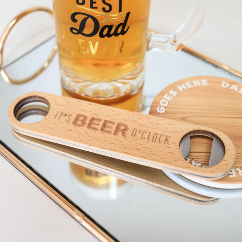 Splosh Wooden Bottle Opener - Beer O'Clock