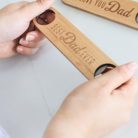 Splosh Wooden Bottle Opener - Best Dad Ever