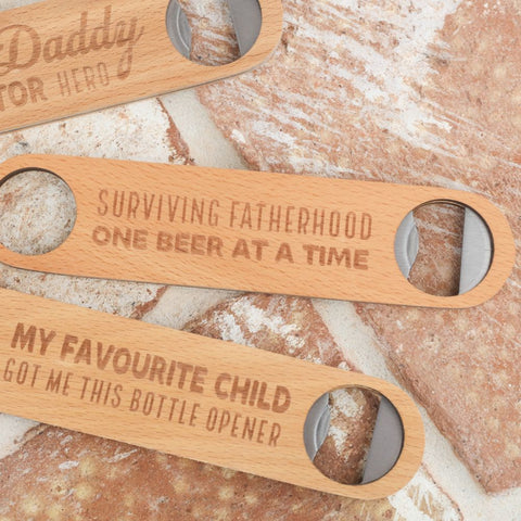 Splosh Wooden Bottle Opener - Fatherhood