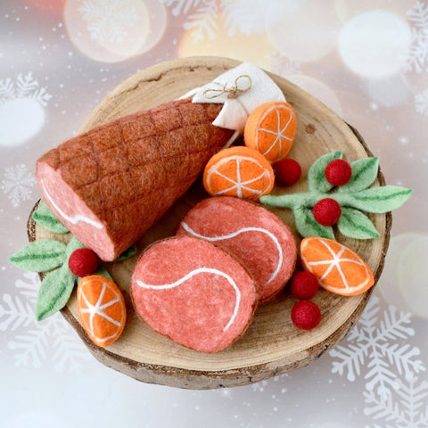 Christmas Felt Ham Feast Play Food Set