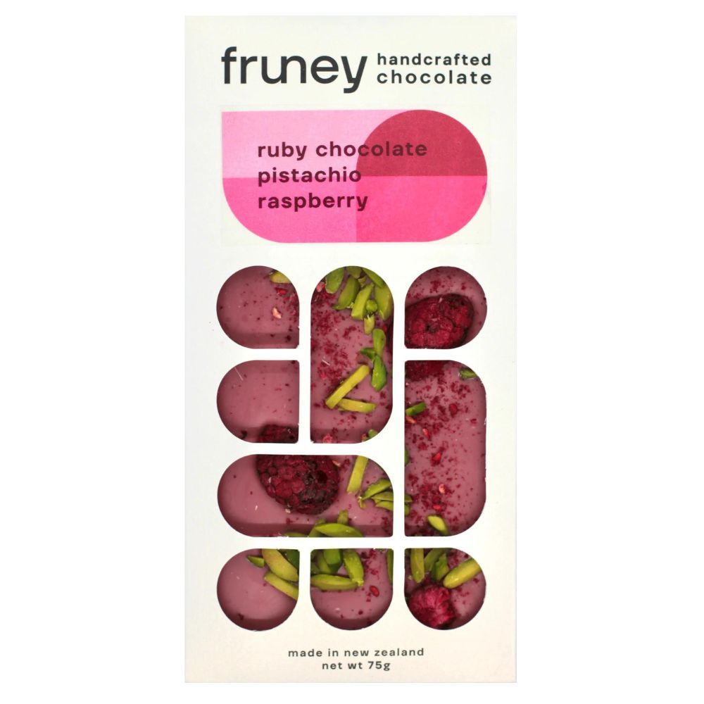 Fruney Ruby Chocolate, Pistachios & Raspberries 75g