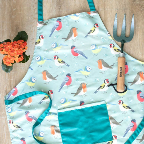 Garden Bird Cotton Apron