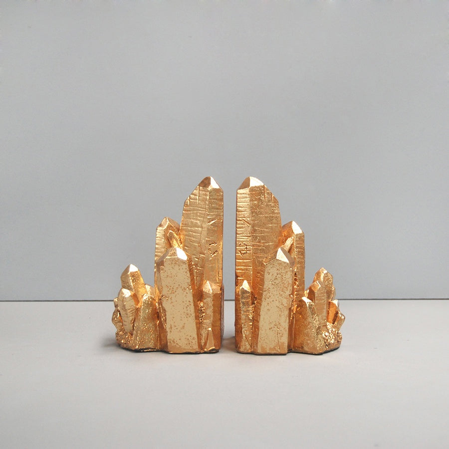 Geo Bookends - Gold Foil