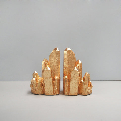 Geo Bookends - Gold Foil