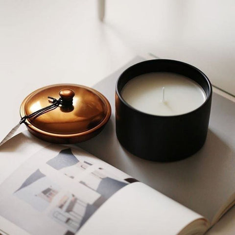 Hygge Ceramic Soy Candle - Bergamot & Mahogany