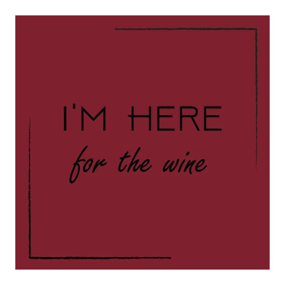 Ceramic Coaster - I'm Here For Wine