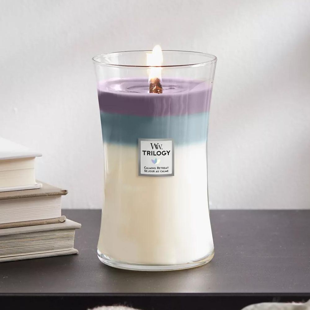 Large WoodWick Scented Soy Candle - Calming Retreat Trilogy