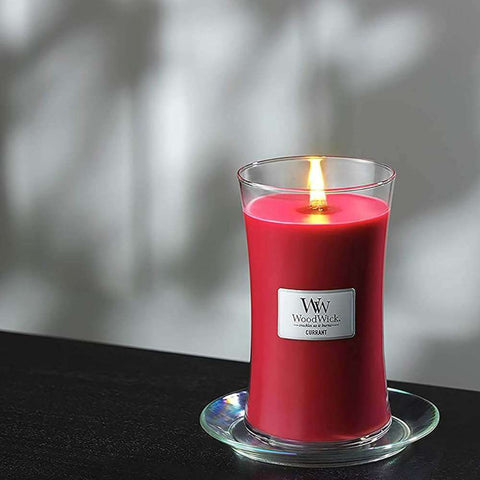 Large WoodWick Scented Soy Candle - Currant