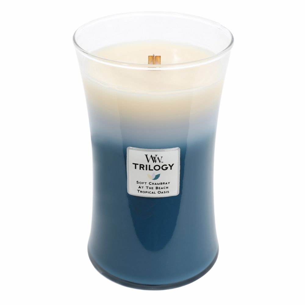 Large Trilogy WoodWick Scented Soy Candle - Beachfront Cottage