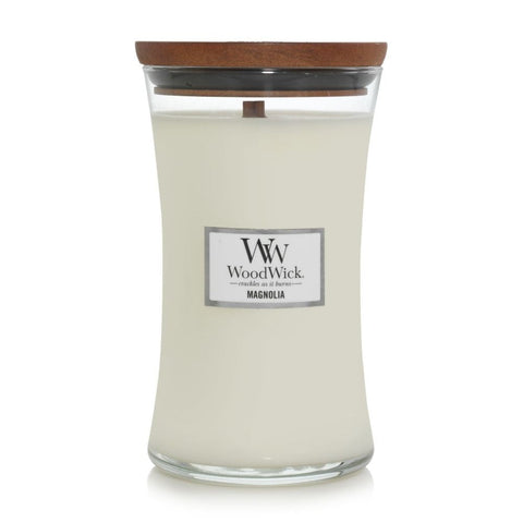 Large WoodWick Scented Soy Candle - Magnolia