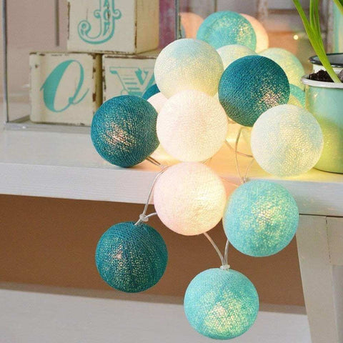 LED String Lights - Aqua