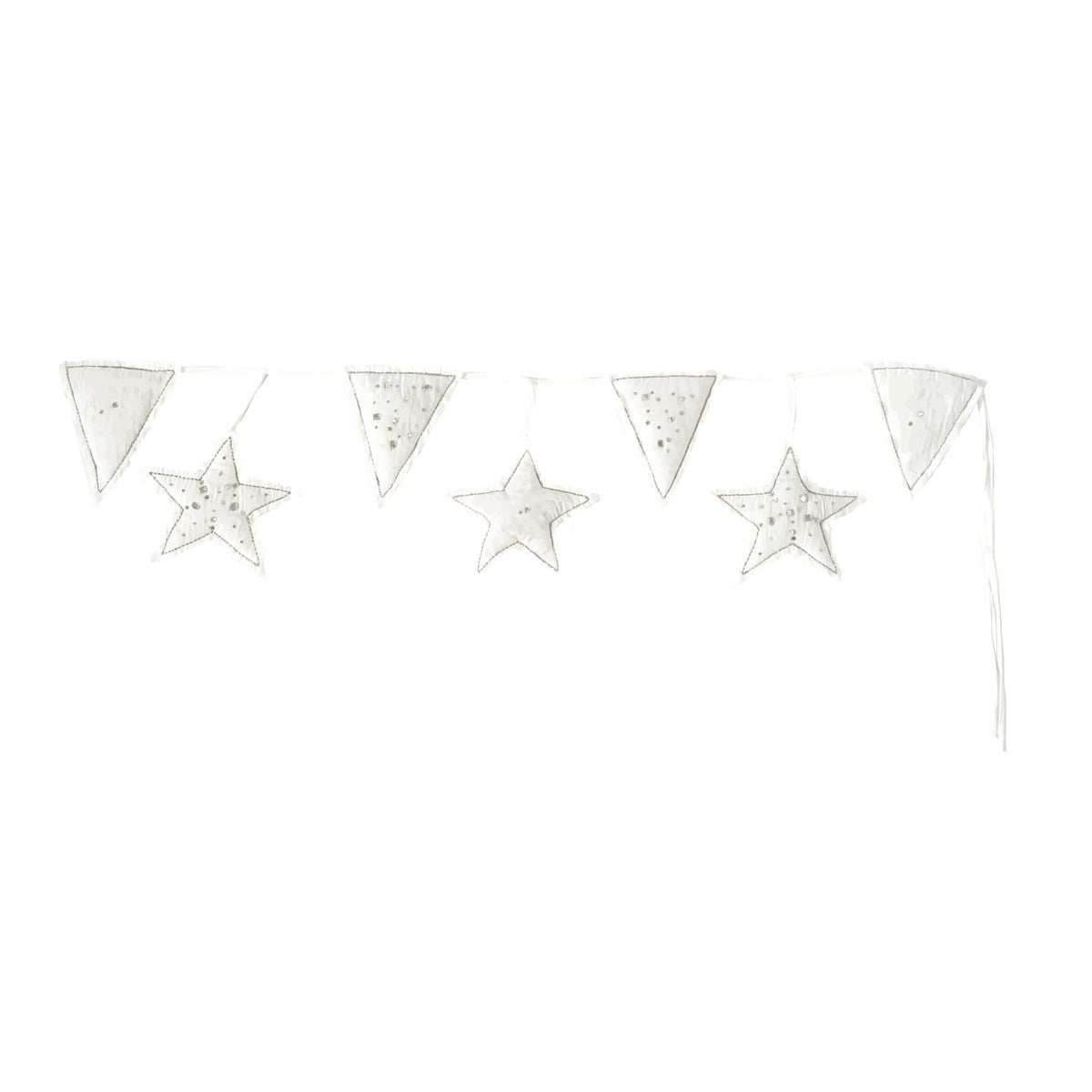 Bonne Mere - Little Vintage Jewelled & Quilted Bunting | Off White