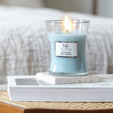 Medium WoodWick Scented Soy Candle - Seaside Neroli