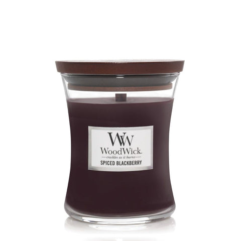 Medium WoodWick Scented Soy Candle - Spiced Blackberry