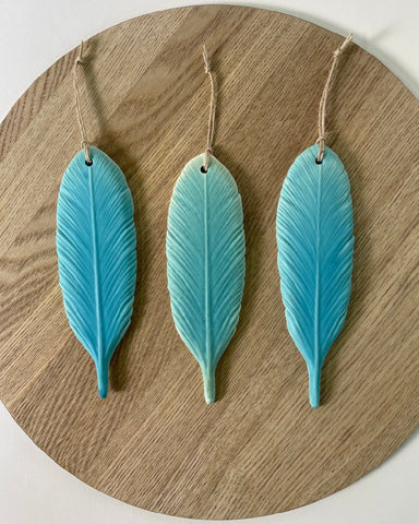 Ceramic Kotare - Kingfisher Feathers