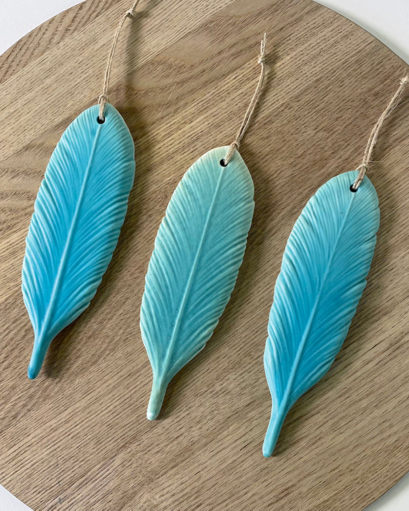 Ceramic Kotare - Kingfisher Feathers