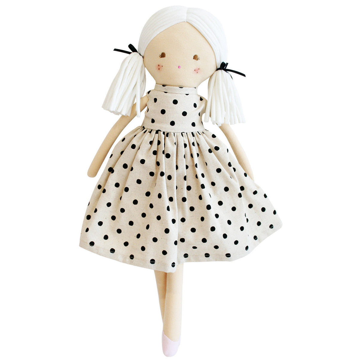 Alimrose Doll | Frankie 42cm | Black Linen Spot