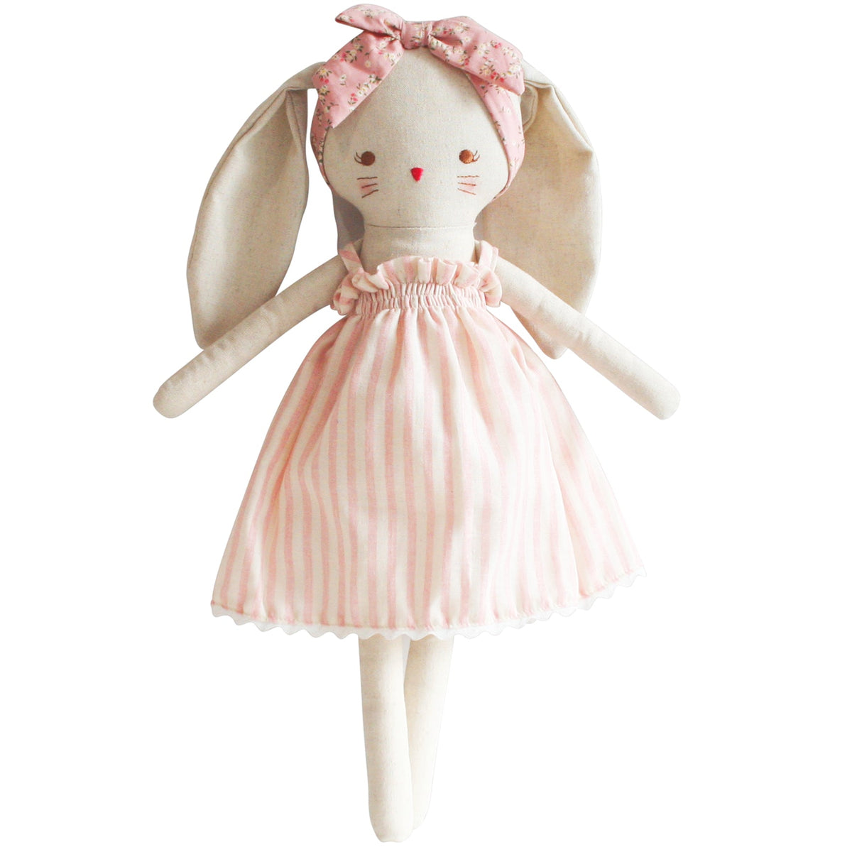 Alimrose Bunny | Large Bopsy Bunny Pink Stripe 40cm