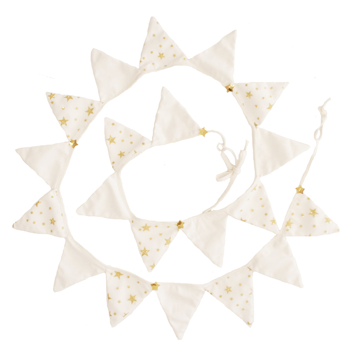 Alimrose Starry Night Bunting Ivory Gold 250cm