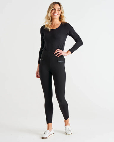 Gwen Ponte Legging - Black