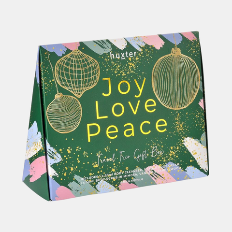 Travel Trio - Joy Love Peace - Green Xmas Baubles