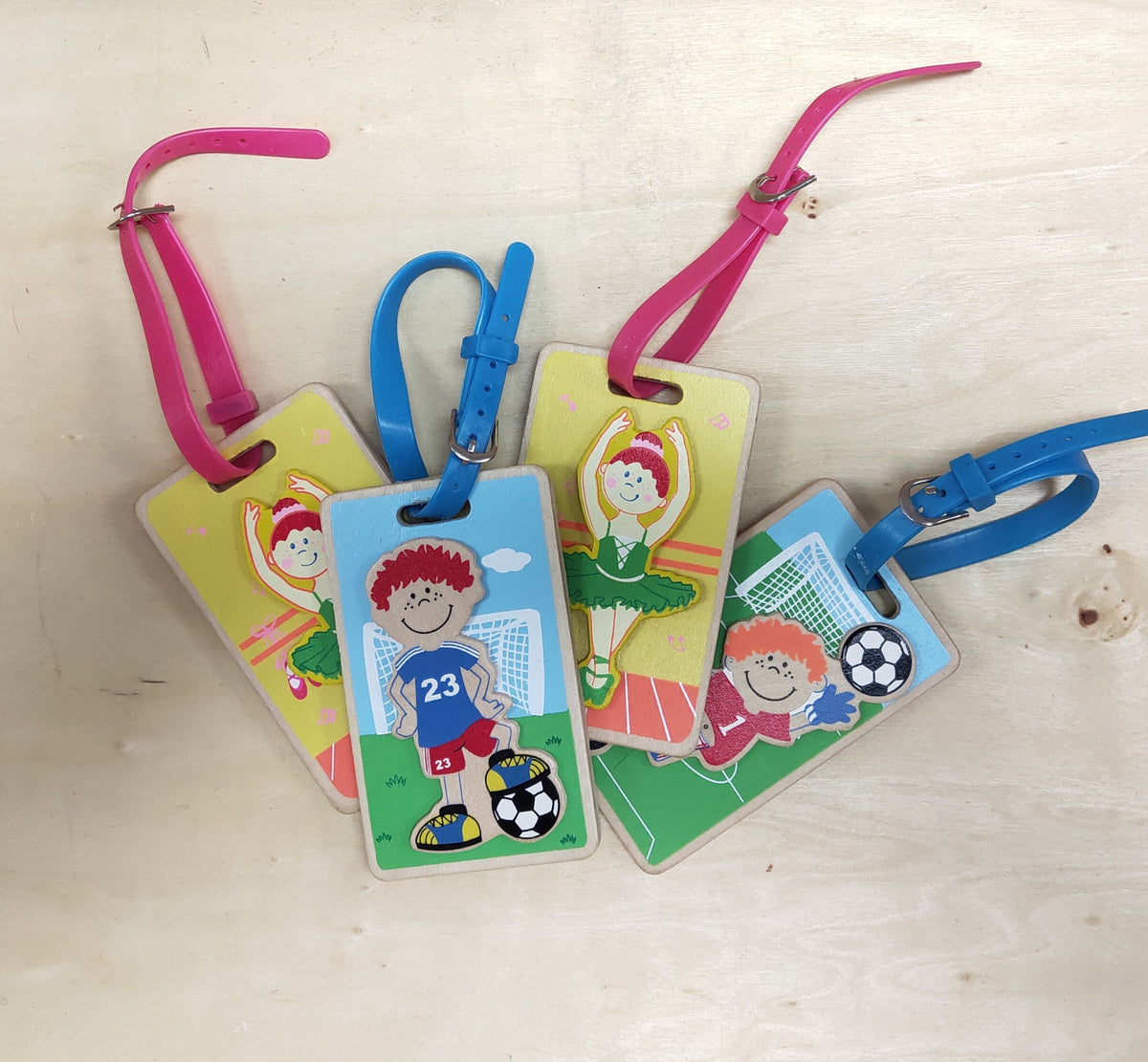 Wooden Bag Tags for Kids