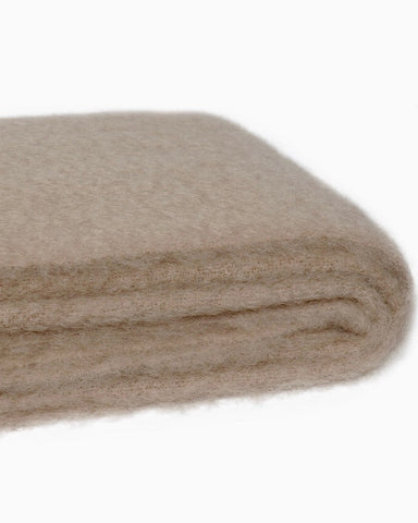 Windermere Mohair Throw - Paper