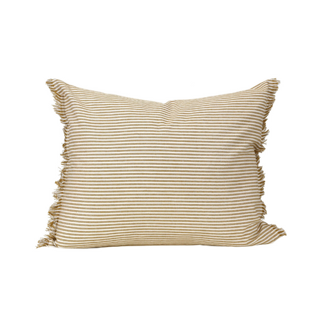 Abby Stripe Cushion - Mustard