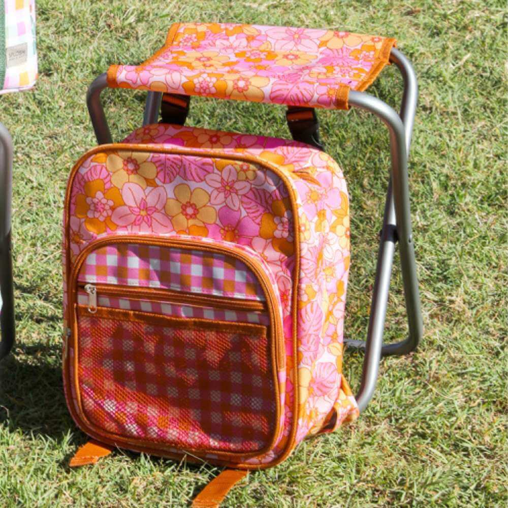 Picnic Cooler Chair - Pink Retro