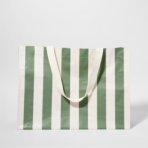 Sunnylife Carryall Beach Bag | The Vacay Olive Stripe