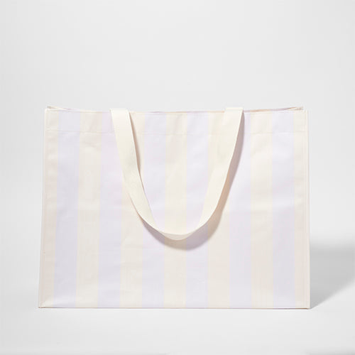 Sunnylife Carryall Beach Bag | Rio Sun Pastel Lilac Stripe