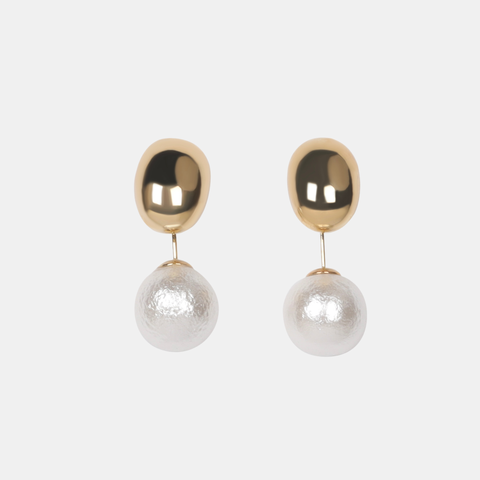 Oceana Earrings - Pearl/Gold