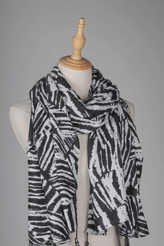 Zebra Scarf - Black/White