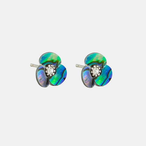 Abalone Flower Studs